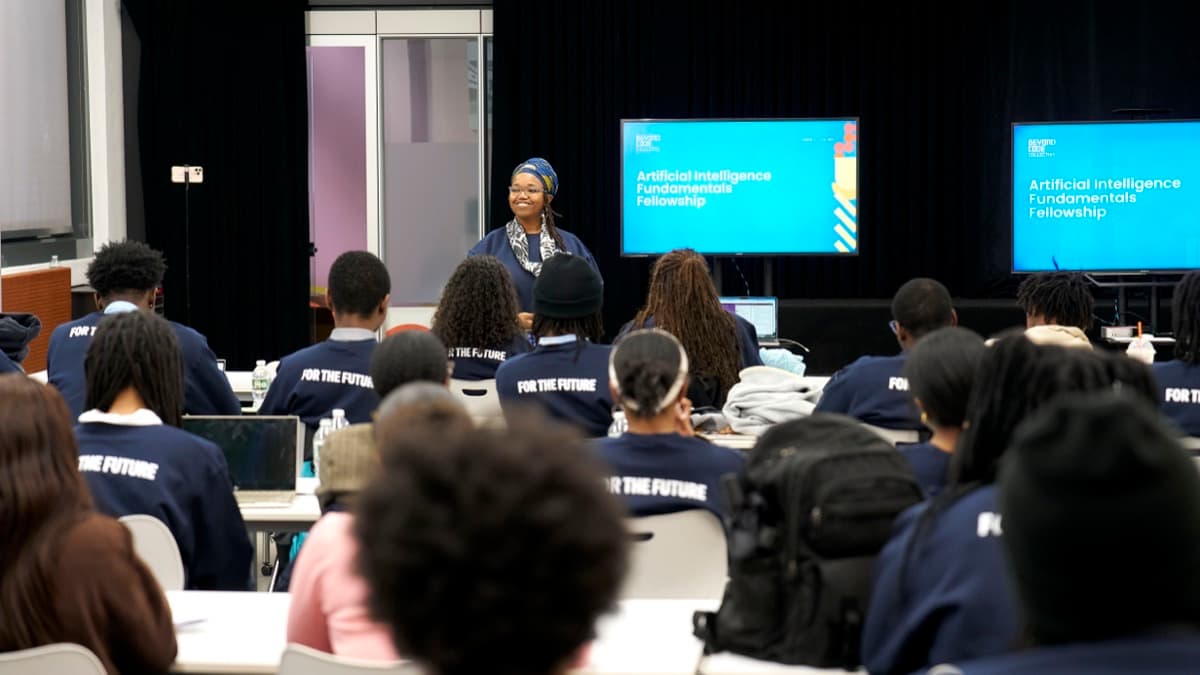 Young people learning tech together